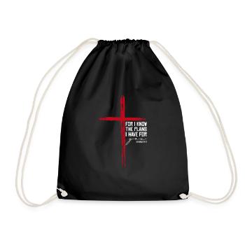 Jérémie 29 11 Inspiration religieuse chrétienne - Sac de sport léger - noir - Devant