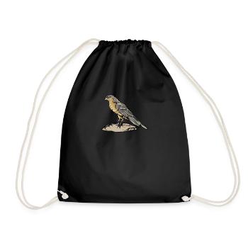 Sperber Vogel I Greifvogel Motiv für Ornithologen - Turnbeutel - Schwarz - Vorne