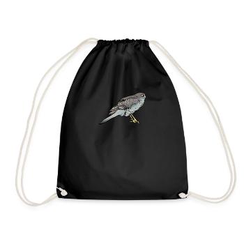 Sperber Vogel I Greifvogel Motiv für Ornithologen - Turnbeutel - Schwarz - Vorne