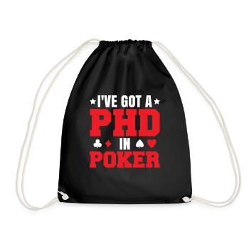 Joueur de poker Texas Hold’Em - Sac de sport léger - noir - Devant