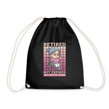 Pension de retraité drôle N’oubliez pas ma réduction - Sac de sport léger - noir - Devant