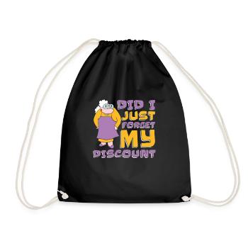 Pensioner pension funny - Drawstring Bag - black - Front
