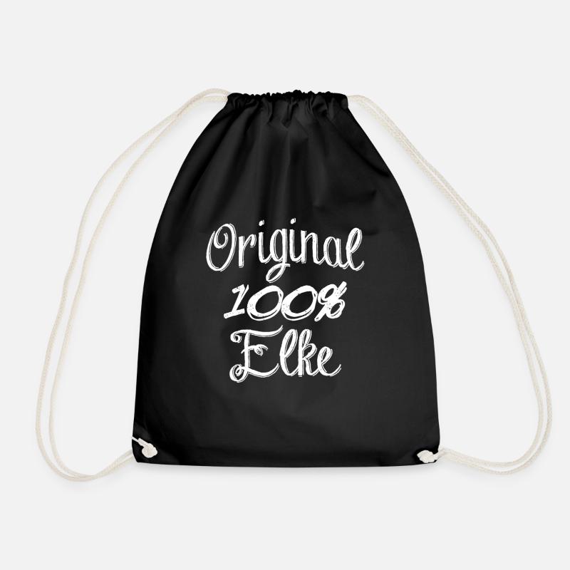 Original 100% Elke - Drawstring Bag - black