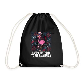 4 juillet Joyeux anniversaire à moi et au drapeau de l’Amérique - Sac de sport léger - noir - Devant