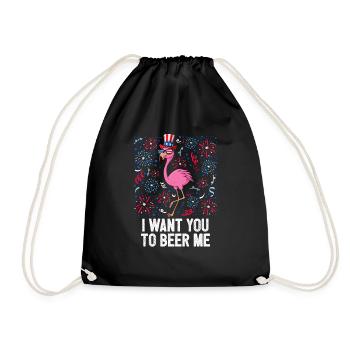 4 juillet Je veux que tu me brasses drapeau américain - Sac de sport léger - noir - Devant
