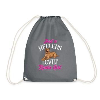 Australian Cattle Dog Red Blue Heeler - Drawstring Bag - grey - Front