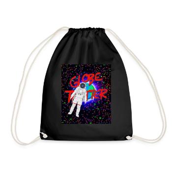 Astronaut - Globetrotter - Drawstring Bag - black - Front