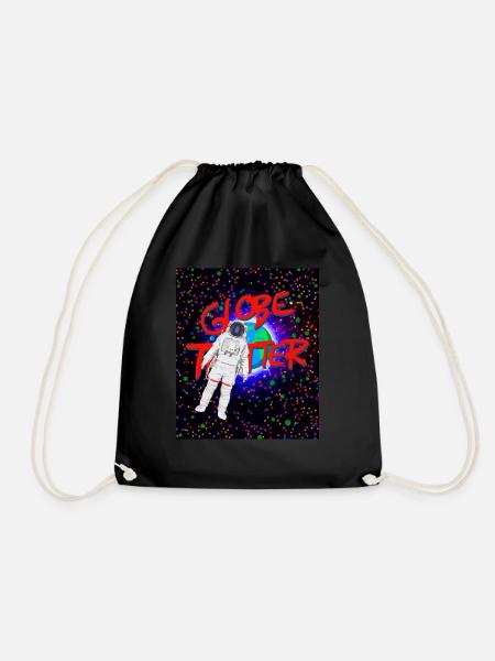 Astronaut - Globetrotter - Turnbeutel - Schwarz
