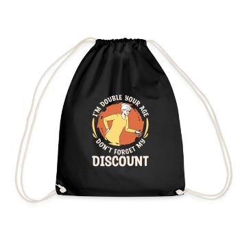 Pension de retraité drôle N’oubliez pas ma réduction - Sac de sport léger - noir - Devant