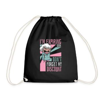 Pensioner Pension Dont Forget My Discount - Drawstring Bag - black - Front