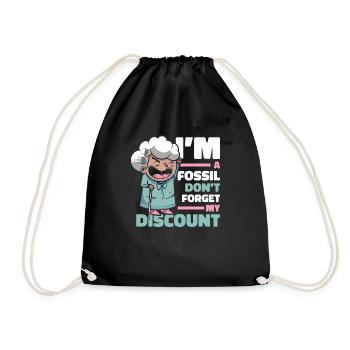 Pensioner Pension Humor - Drawstring Bag - black - Front