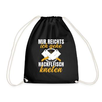 Metzger Fleischer Mir reichts - Turnbeutel - Schwarz - Vorne