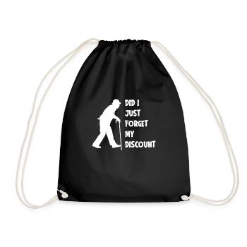 Pension de retraité drôle N’oubliez pas ma réduction - Sac de sport léger - noir - Devant