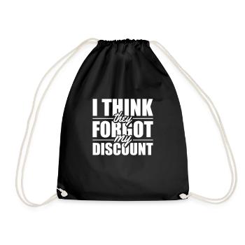 Rentner Rente Lustig Dont Forget My Discount - Turnbeutel - Schwarz - Vorne