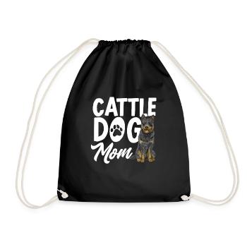 Australian Cattle Dog Red Blue Heeler - Drawstring Bag - black - Front