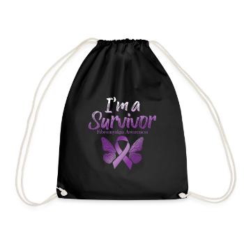 I Am A Fibromyalgia Awareness Survivor - Drawstring Bag - black - Front