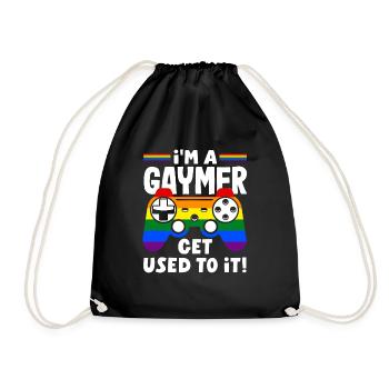 Je suis gaymer, habituez-vous ! LGBTQ+ - Sac de sport léger - noir - Devant