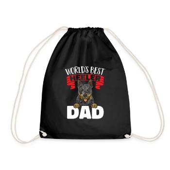 Australian Cattle Dog Red Blue Heeler - Drawstring Bag - black - Front