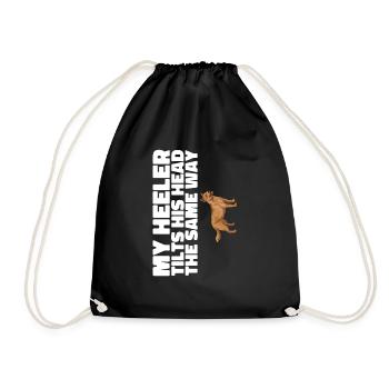 Australian Cattle Dog Red Blue Heeler - Drawstring Bag - black - Front