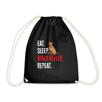 Australian Cattle Dog Red Blue Heeler - Drawstring Bag - black - Front