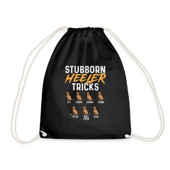 Australian Cattle Dog Red Blue Heeler - Drawstring Bag - black - Front