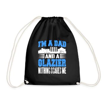 Je suis un papa et un vitrier Rien ne me fait peur - Sac de sport léger - noir - Devant