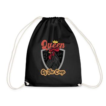 Queen Of The Coop - Drawstring Bag - black - Front