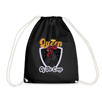 Queen Of The Coop - Drawstring Bag - black - Front