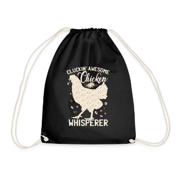 Cluckin Awesome Chicken Whisperer - Drawstring Bag - black - Front