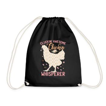 Clucking Awesome Chicken Whisperer - Drawstring Bag - black - Front