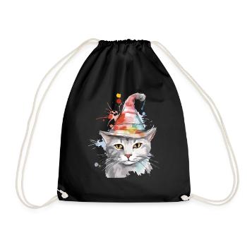 Blook le chat au chapeau - Sac de sport léger - noir - Devant
