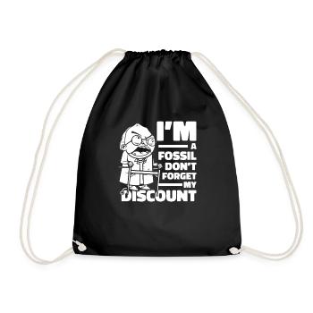 Rentner Rente Dont Forget My Discount - Turnbeutel - Schwarz - Vorne