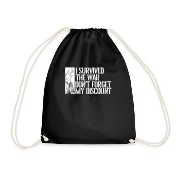 Rentner Rente Dont Forget My Discount - Turnbeutel - Schwarz - Vorne
