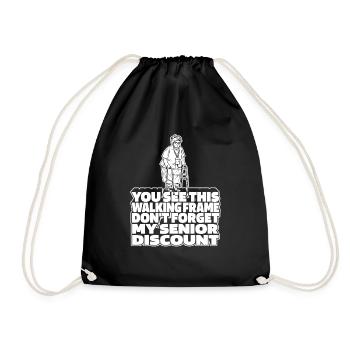 Pensioner Pension Dont Forget My Senior Discount - Drawstring Bag - black - Front