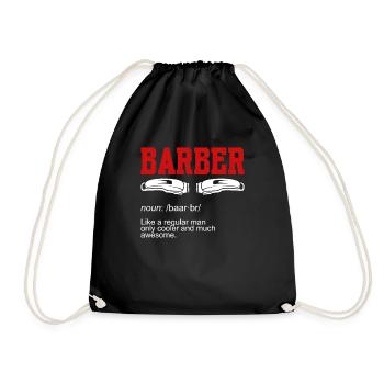 Barber Noun - Turnbeutel - Schwarz - Vorne