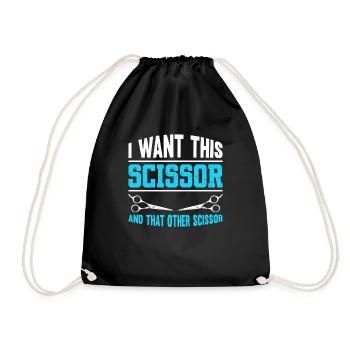 Je veux ce ciseau et cet autre ciseau - Sac de sport léger - noir - Devant