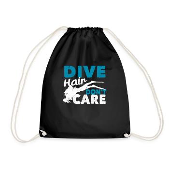 Dive Hair Don’t Care Funny Diver Underwater - Sac de sport léger - noir - Devant