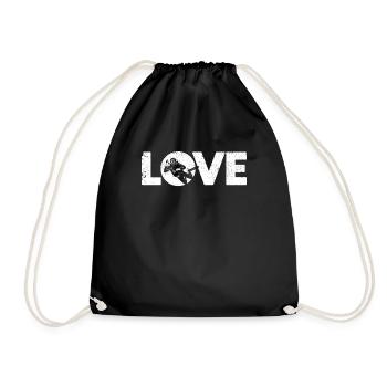 Amour Plongeurs Drôle de plongée en apnée Océan - Sac de sport léger - noir - Devant
