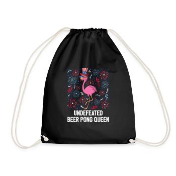 4 juillet Beer Queen Flamingo USA Freedom - Sac de sport léger - noir - Devant