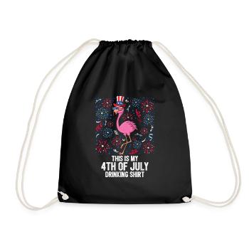 C’est ma chemise à boire Flamingo du 4 juillet - Sac de sport léger - noir - Devant