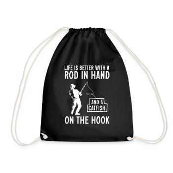 Catfish Fishing Catfish Anglers - Drawstring Bag - black - Front