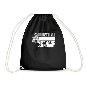 Pensioner Pension Dont Forget My Senior Discount - Drawstring Bag - black - Front