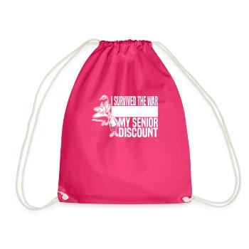 Rentner Rente Dont Forget My Senior Discount - Turnbeutel - Fuchsia - Vorne