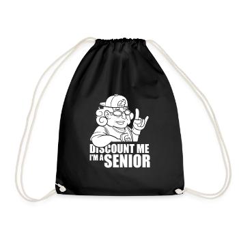 Pensioner Pension Funny - Drawstring Bag - black - Front