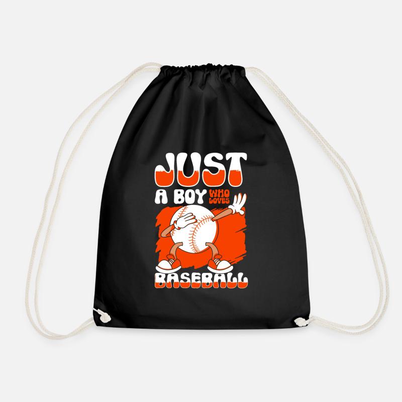 Just A Boy Who Loves Baseball - Turnbeutel - Schwarz