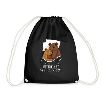 Mein Offizielles Schlafshirt Faulenzer - Drawstring Bag - black - Front