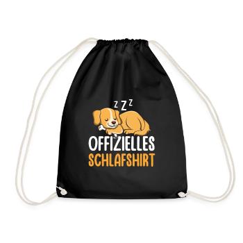 Mein Offizielles Schlafshirt Faulenzer - Turnbeutel - Schwarz - Vorne
