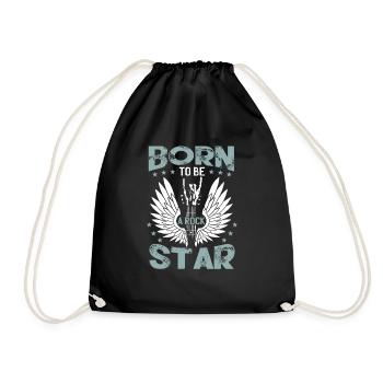 Born To Be A Rock Star Gift Guitariste - Sac de sport léger - noir - Devant