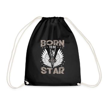 Guitare de musique rock née pour être une rock star - Sac de sport léger - noir - Devant