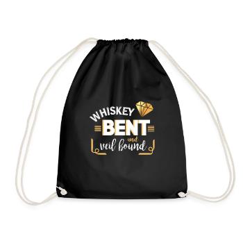 Funny Wedding Veils Entourages Sarcastic - Drawstring Bag - black - Front